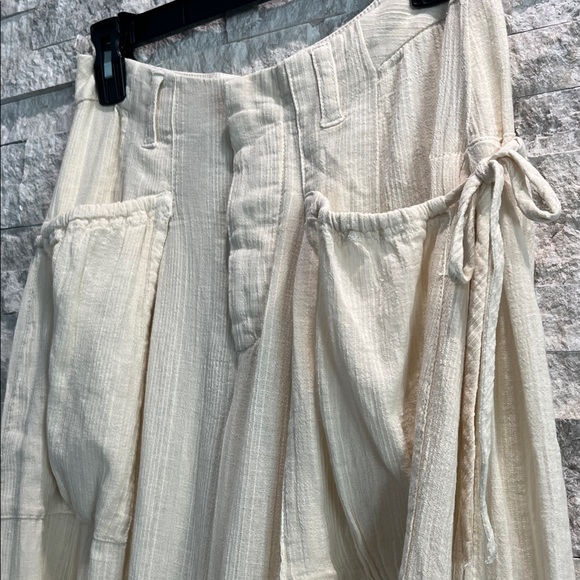 Free People Cream Wide-Leg Pants - Picture 7 of 13